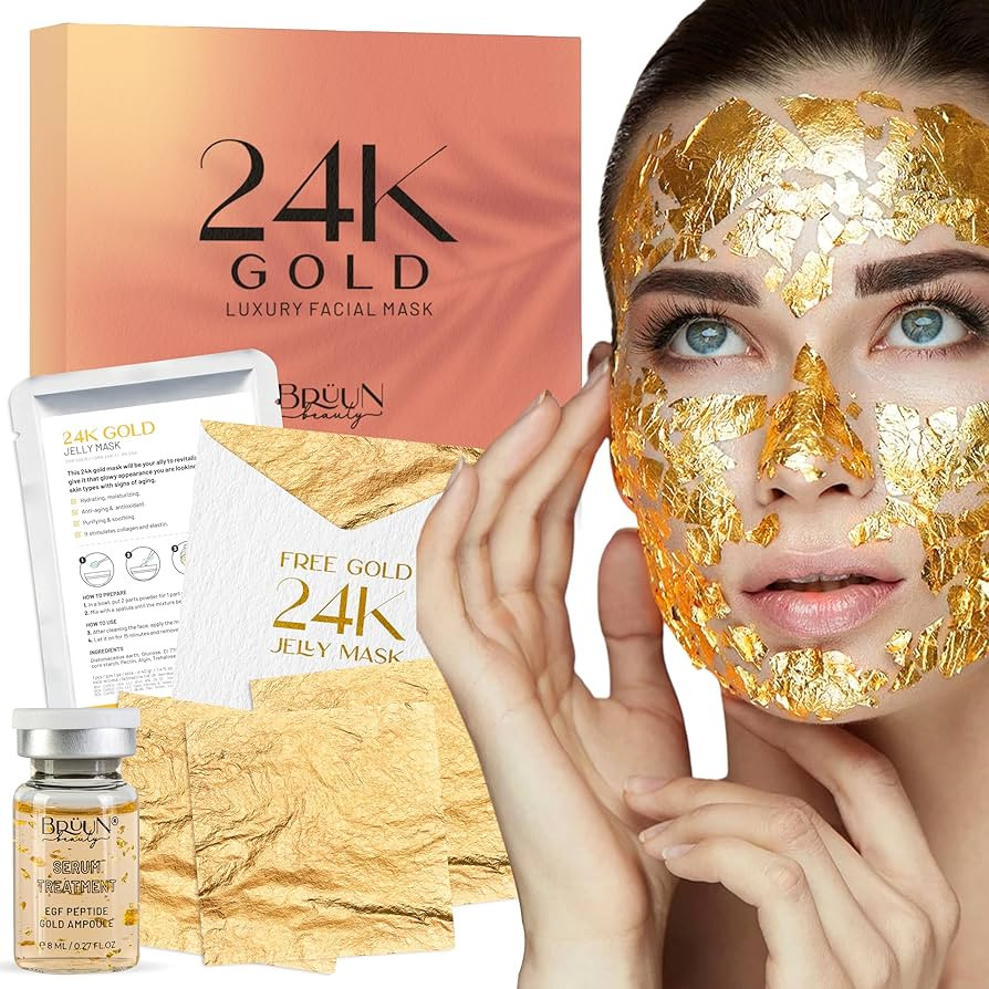 BRUUN Hojas de oro de 24 quilates, paquete A (paquete de 30) hojas de oro con 1 paquete de másca... | Amazon (US)