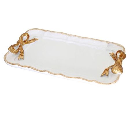 White and gold decorative tray with bow handles $8.99

Jewelry or ring dish tray
Decor
Also comes in pink and green 

#LTKFindsUnder50 #LTKGiftGuide #LTKWedding