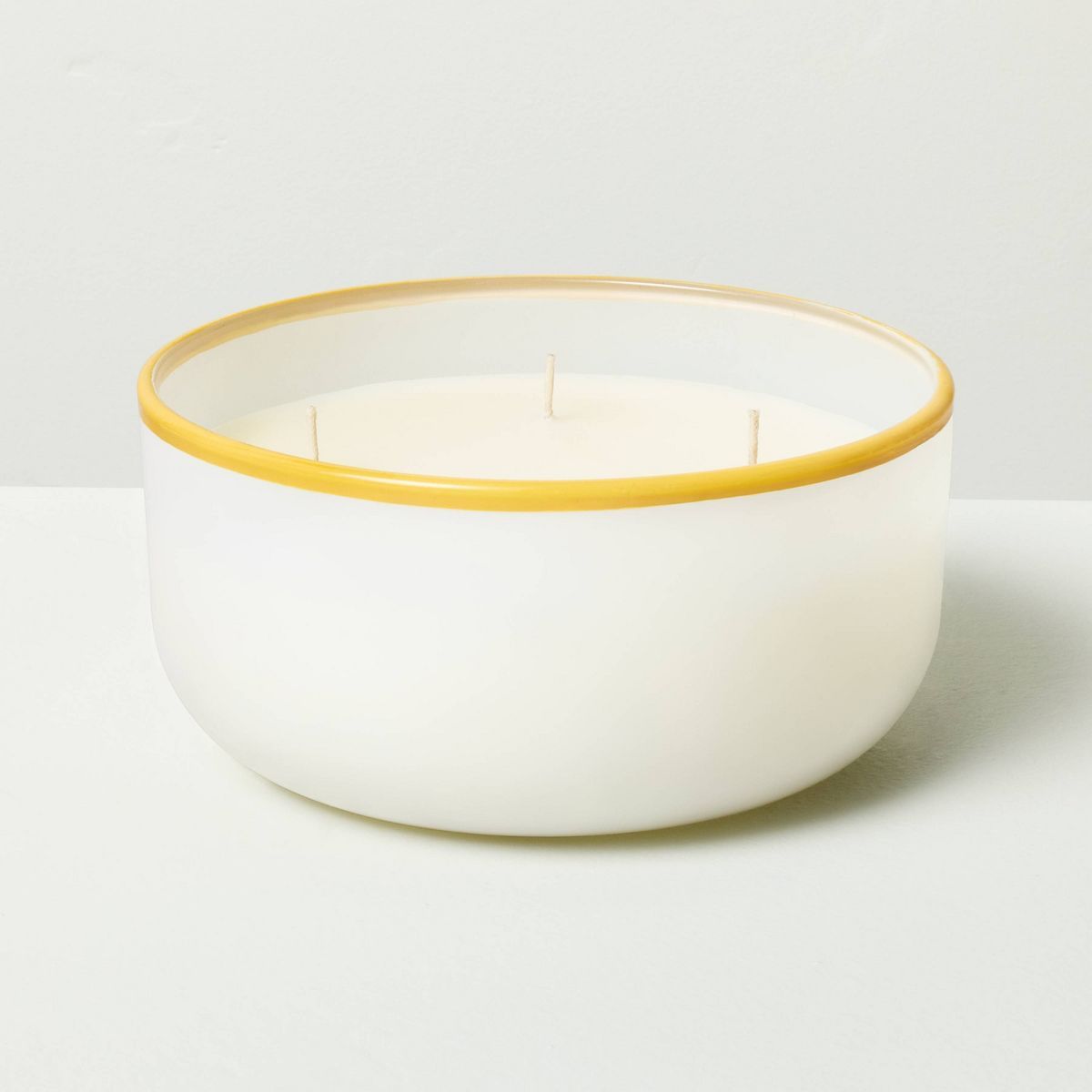 4-Wick Milk Glass Golden Hour Jar Candle 20.8oz Yellow - Hearth & Hand™ with Magnolia | Target