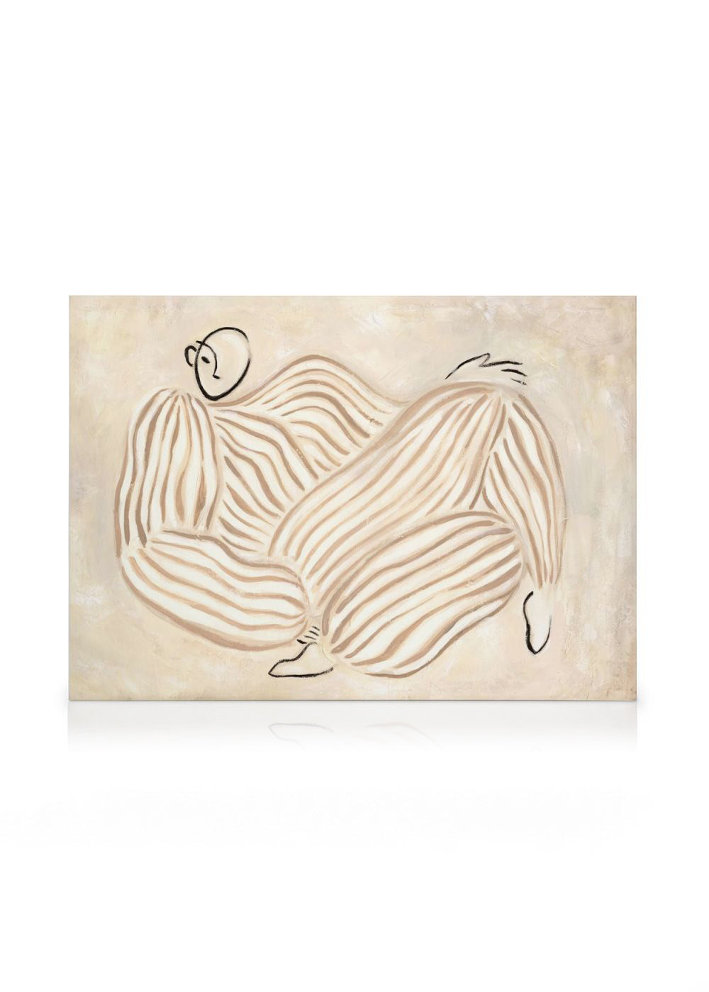 Figure in Beige Canvas print | Desenio