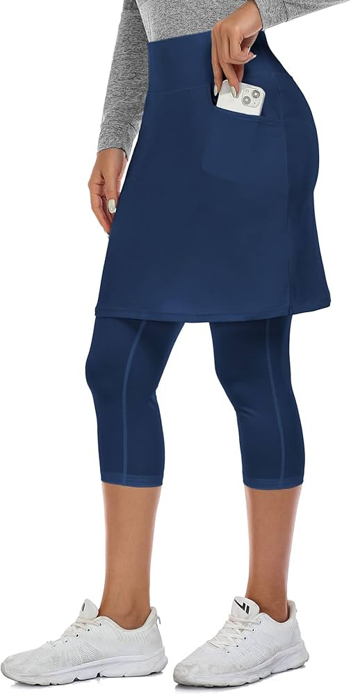 COOrun Women's Skorts Athletic Skirts with Pockets Knee Length Built-in Shorts Casual Skirt for Golf | Amazon (US)