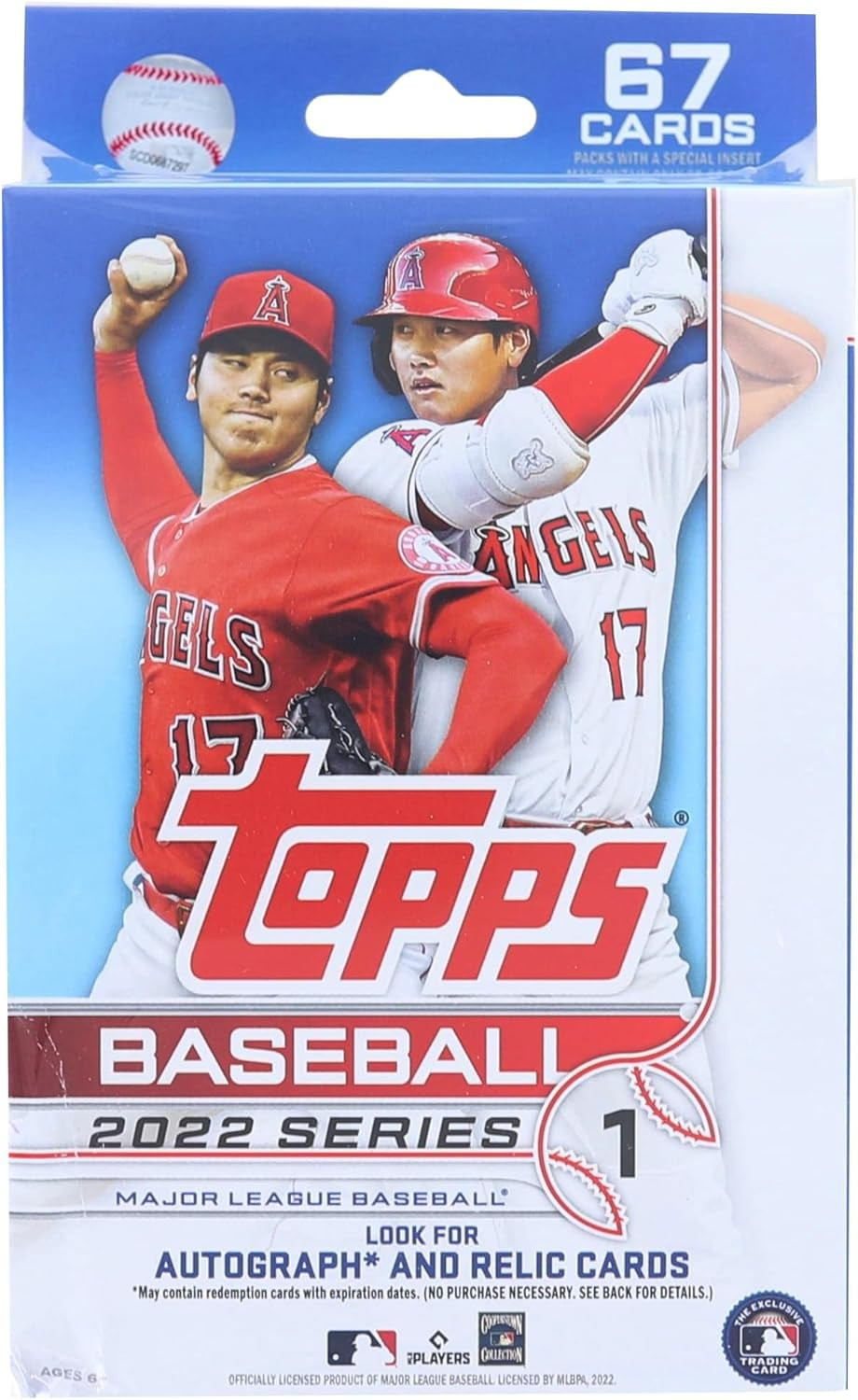 2022 Topps Series 1 Baseball Trading Cards Hanger Box (67 Cards) | Amazon (US)