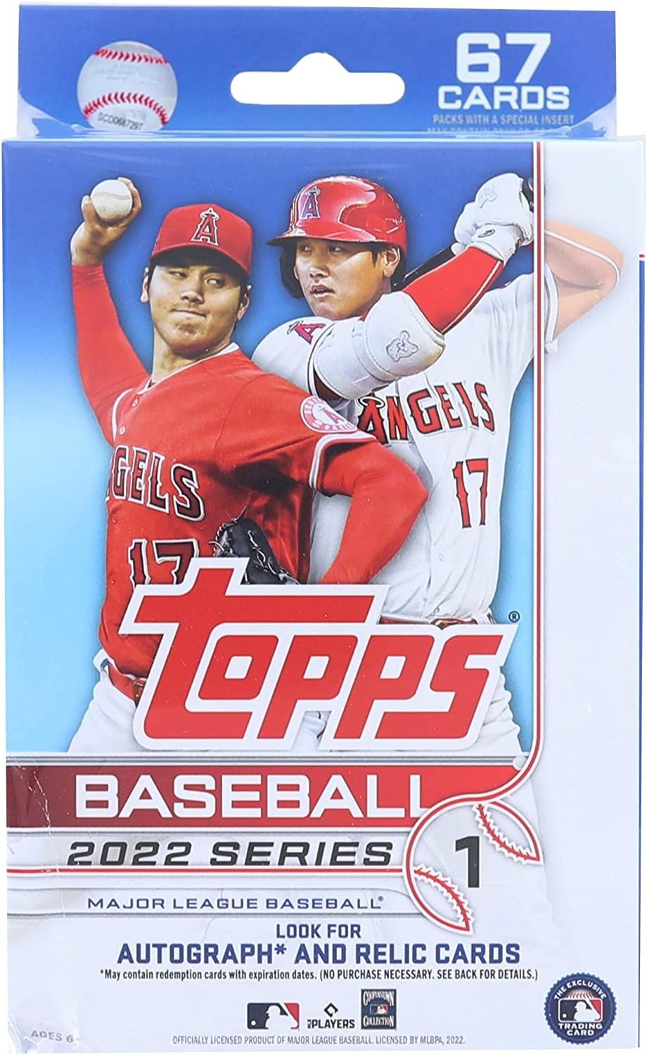 2022 Topps Series 1 Baseball Trading Cards Hanger Box (67 Cards) | Amazon (US)