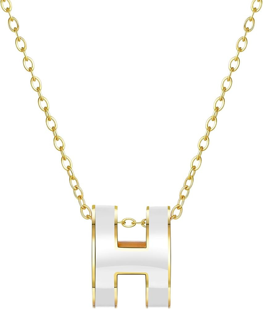 AIMADE H Necklace for Women18K Gold Plated Classic Letter Design Cute Fashion Necklace Pendant Je... | Amazon (US)