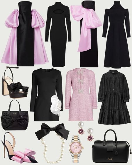 Holiday glam! Loving these special occasion outfits, gowns, and holiday dresses. The perfect black dress and statement jewelry and handbags. 

#LTKwedding #LTKSeasonal #LTKstyletip