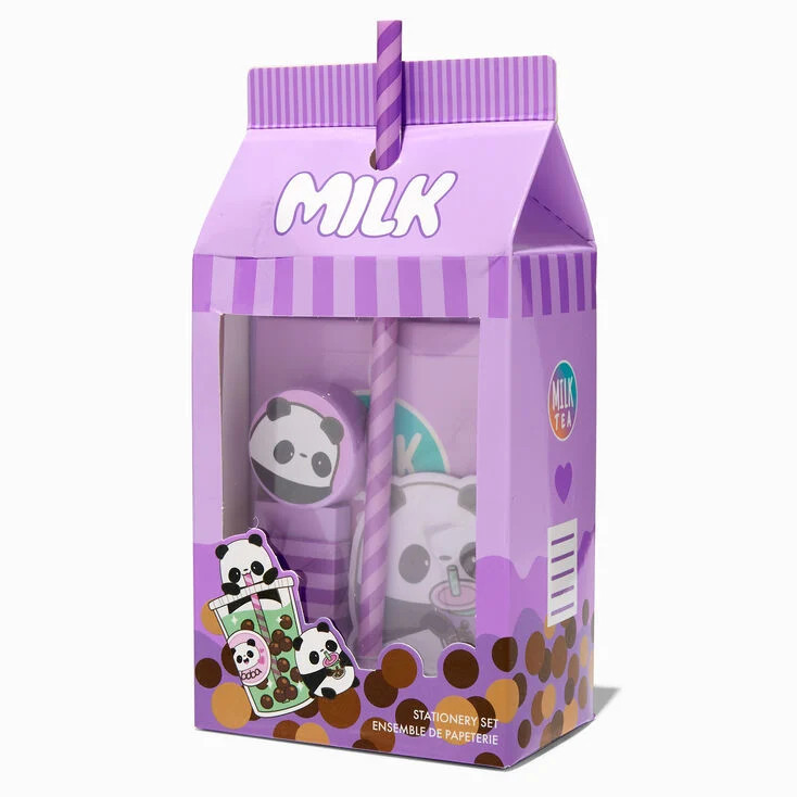 Panda Boba Tea Stationery Set | Claire's (UK)