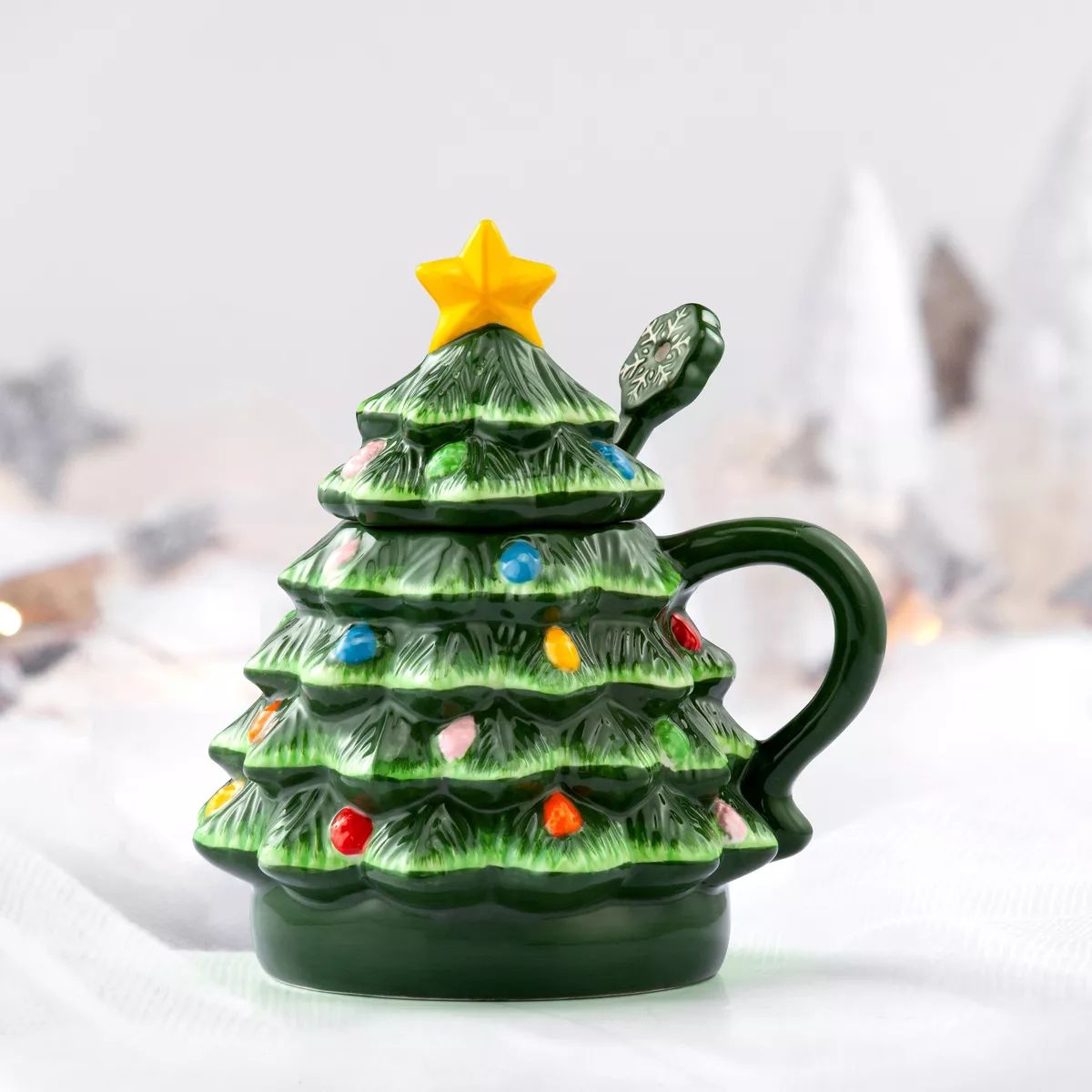 Mr. Christmas Lidded Nostalgic Christmas Tree Mug with Spoon | Target