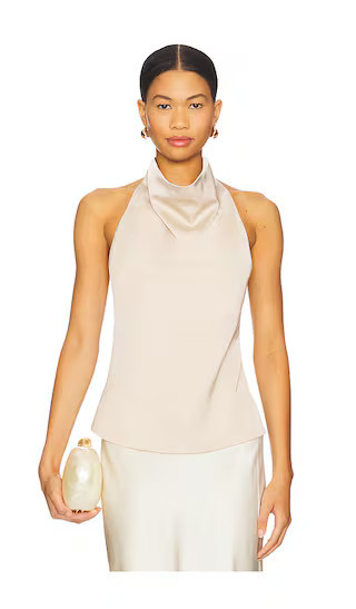 ALL THE WAYS Beth Halter Top in Beige. - size S | Revolve Clothing (Global)