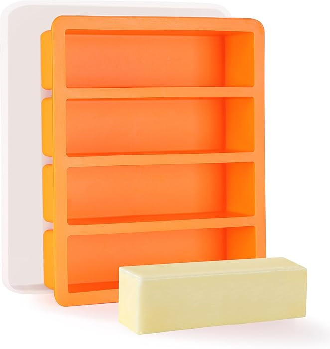 OHOLA Silicone Butter Mold Tray with Lids, Non-Stick for Chocolate, Energy Bars and Cake (1Pack, ... | Amazon (US)