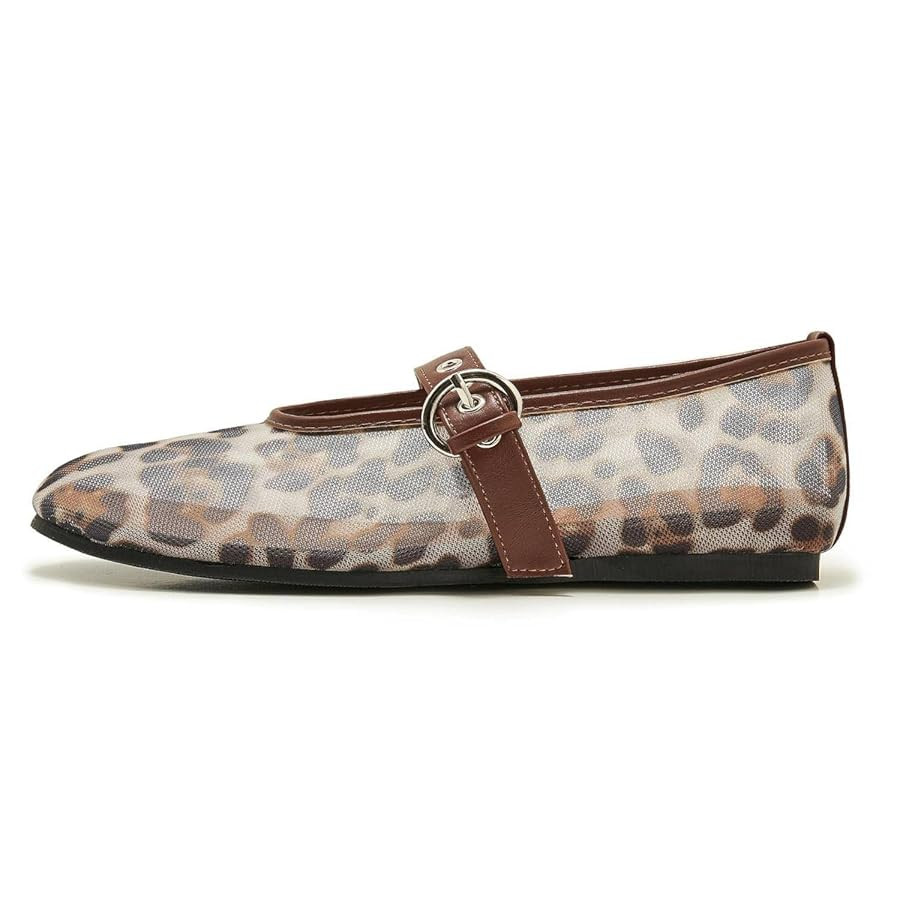 Mesh Ballet Flats for Women Round Toe Buckle Strap Mary Jane Flat Comfortable Casual Ballerina Sh... | Amazon (US)