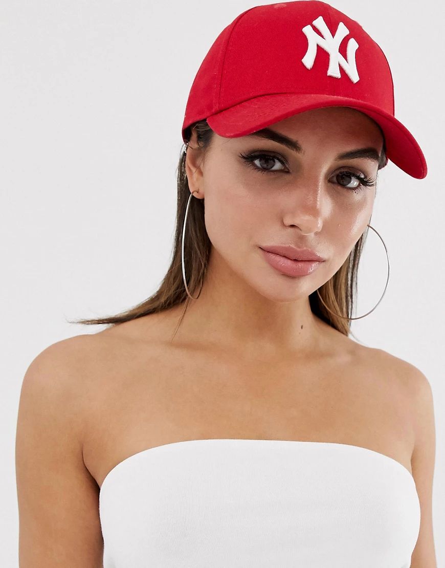 New Era NY 9Forty Red Cap | ASOS (Global)