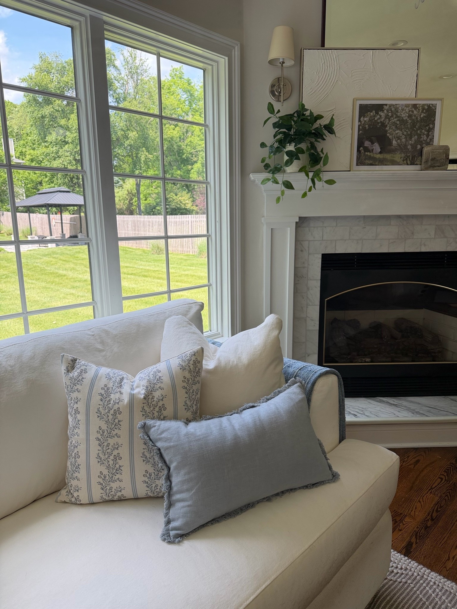 summer living room refresh feat. bold cottage-core throw pillows from Amazon! 🌼

These pillow covers come in sets of 2 for UNDER $20! That means each one is UNDER $10!! 😵

DECORATING TIP 
🍋 Pair a solid linen accent pillow with a fun, colorful, printed one to achieve a grandmillennial / coastal cottage aesthetic this summer!

swapping out decorative accent pillows can instantly upgrade a bedroom, living room, & patio for summer!! ☀️

.
.
summer home decorating tips 
interior design tips
light blue throw pillow combos
coastal style accent pillows 
cottage core aesthetic
coastal cottage throw pillows 
cottage chic accent pillows 
blue and white summer decor
preppy summer living room 
white sofas
blue floral pillows
#summerdecor #summerhome #coastalstyle  #affordabledecor #beachhousestyle #cottagecore

#LTKSeasonal #LTKSaleAlert #LTKHome