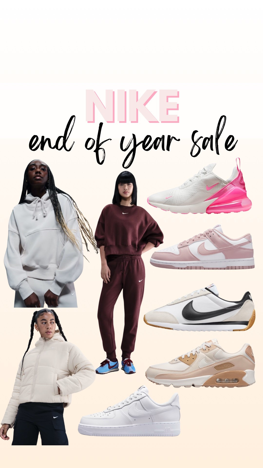 Nike end of year sale
Sneakers
Athleisure
Fitness goals
Workout 

#LTKActive #LTKfitnessgoals #LTKSaleAlert