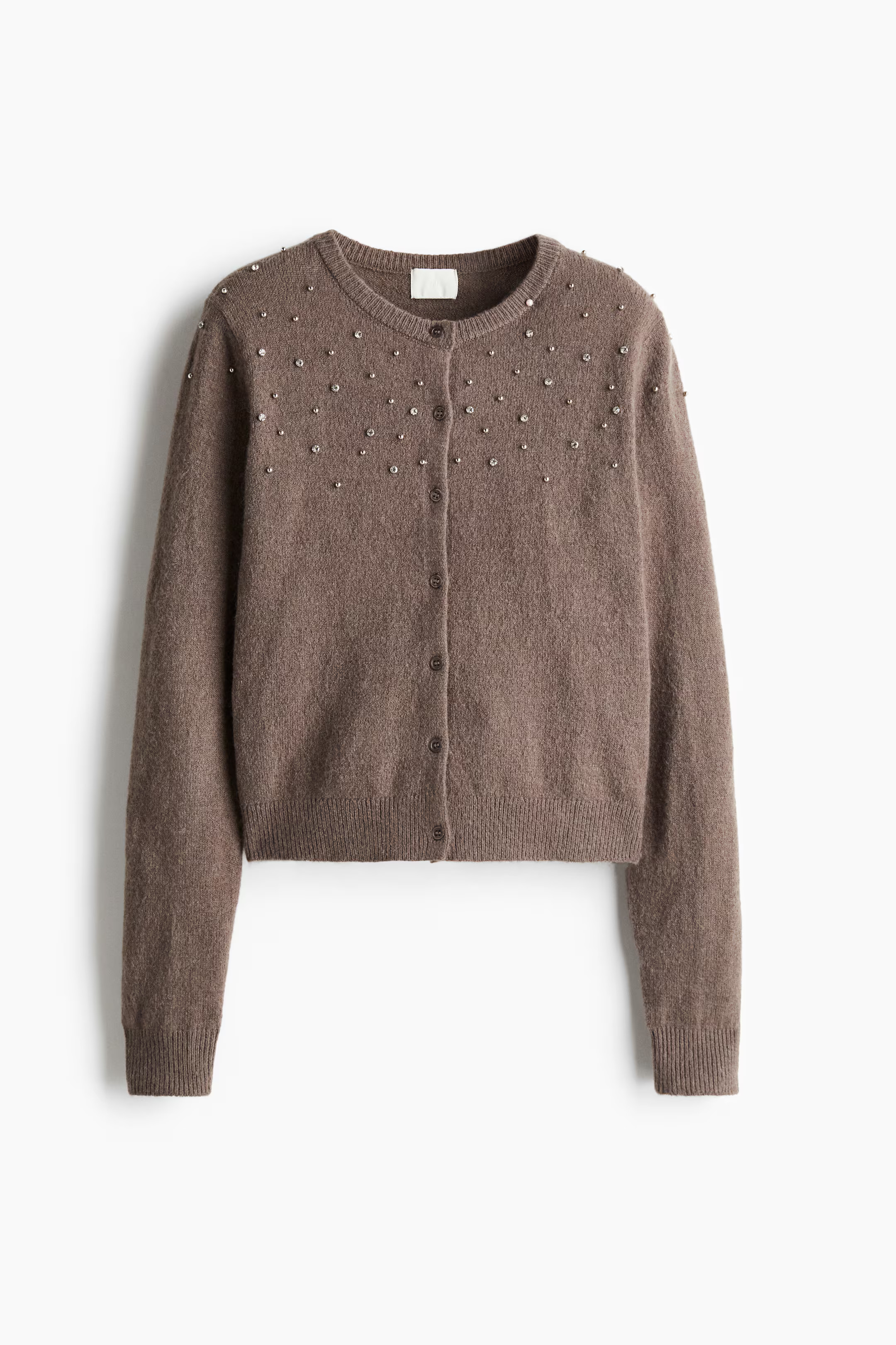 Cárdigan con detalles decorativos - Crema - MUJER | H&M ES | H&M (FR, IT, ES, PT, BE)