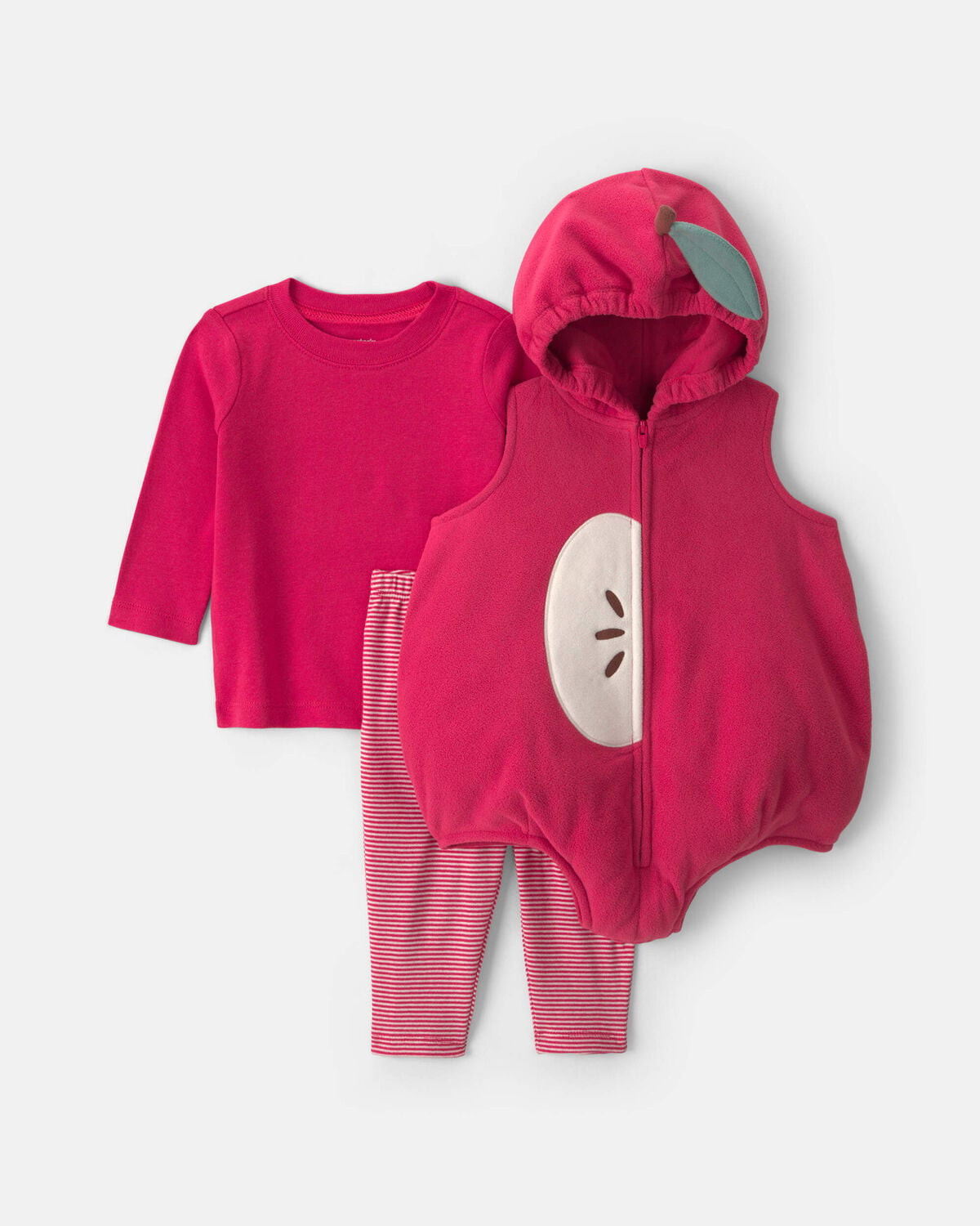 Baby 3-Piece Apple Halloween Long-Sleeve Costume - Red | Carter's Inc
