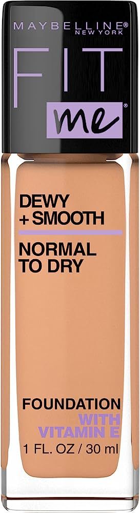 Maybelline New York Fit Me Dewy + Smooth SPF 18 Liquid Foundation Makeup, Classic Beige, 1 Count | Amazon (US)