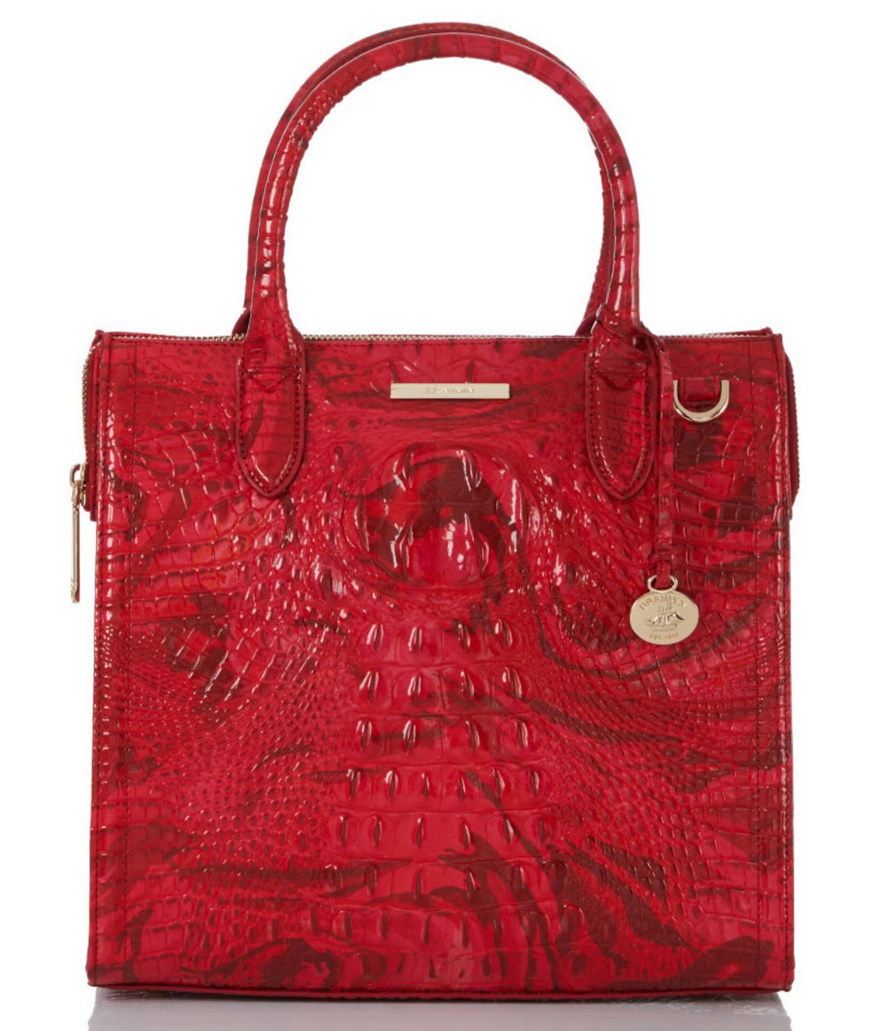 Melbourne Collection Caroline Red Flare Satchel Bag | Dillard's