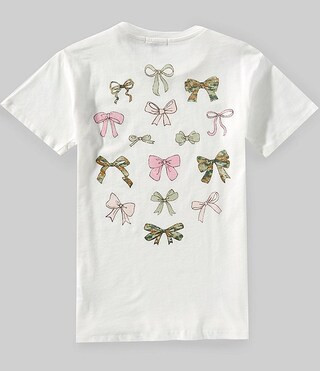 Originality Big Girls Short Sleeves Camo Bows T-Shirt | Dillard's | Dillard's