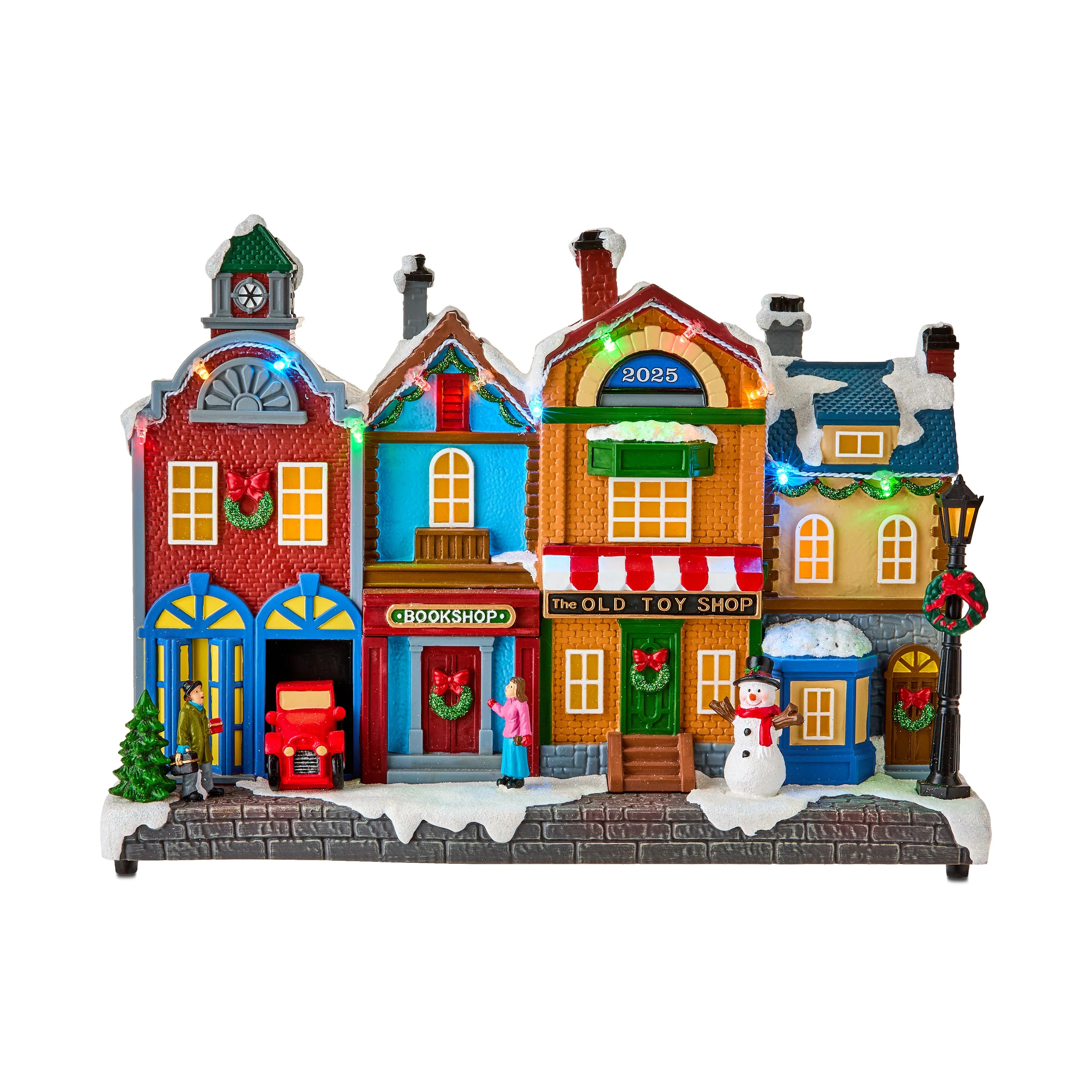 Christmas Village Light-Up and Musical Multicolor Town Block Decoration, 9.1", by Holiday Time | Walmart (US)