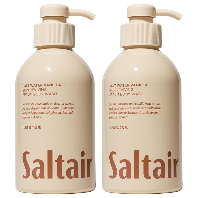 Saltair Body Wash, Salt Water Vanilla 2-Pack. Moisturizing Body Cleanser with Monoi Oil and Cupua... | Amazon (US)