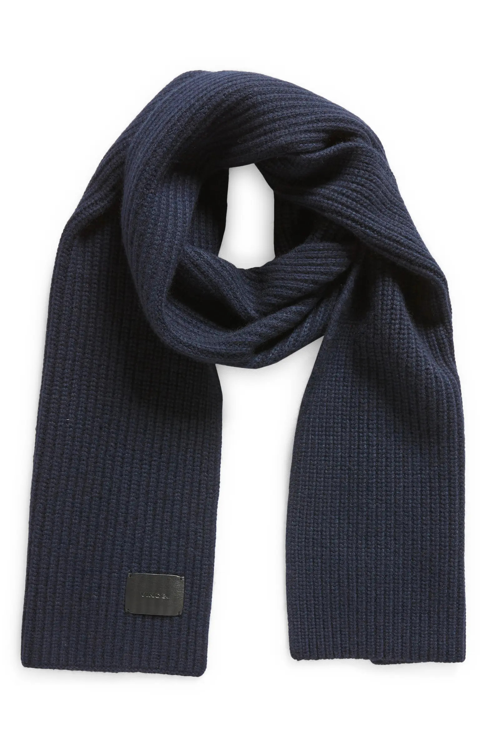 Wool & Cashmere Shaker Stitch Rib Scarf | Nordstrom