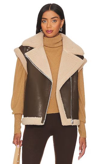 Xander Faux Leather Vest in Coco | Revolve Clothing (Global)
