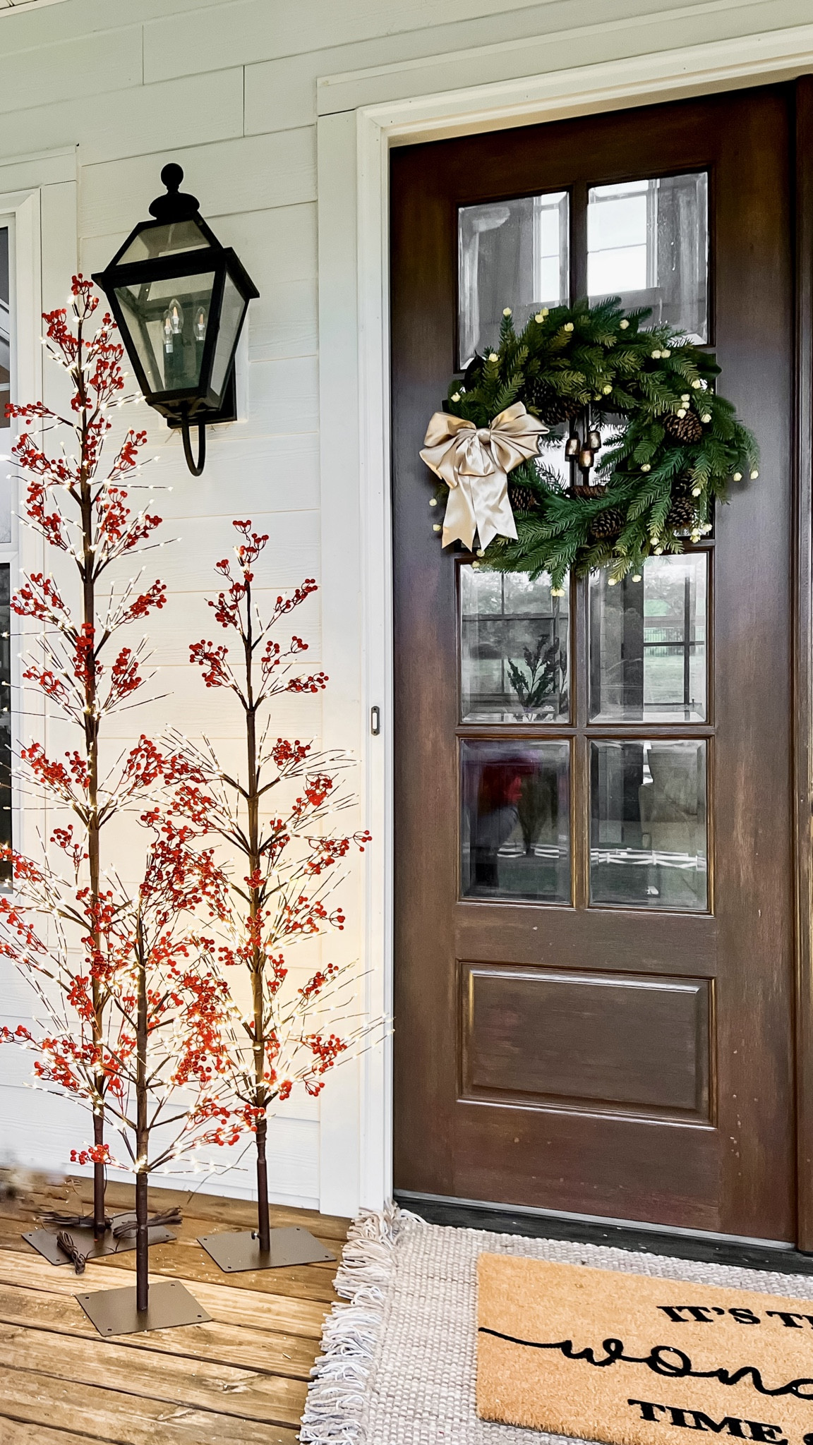Obsessed with these twinkling prelit berry trees on my holiday porch for Christmas!

#LTKHome #LTKSeasonal #LTKHoliday