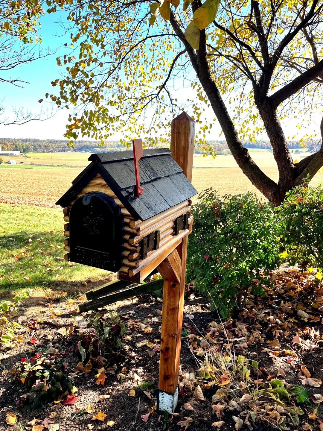 Wooden Mailbox With Windows and Cedar Shake Roof Metal Mailbox Insert Log Cabin Mailbox That Look... | Etsy (US)
