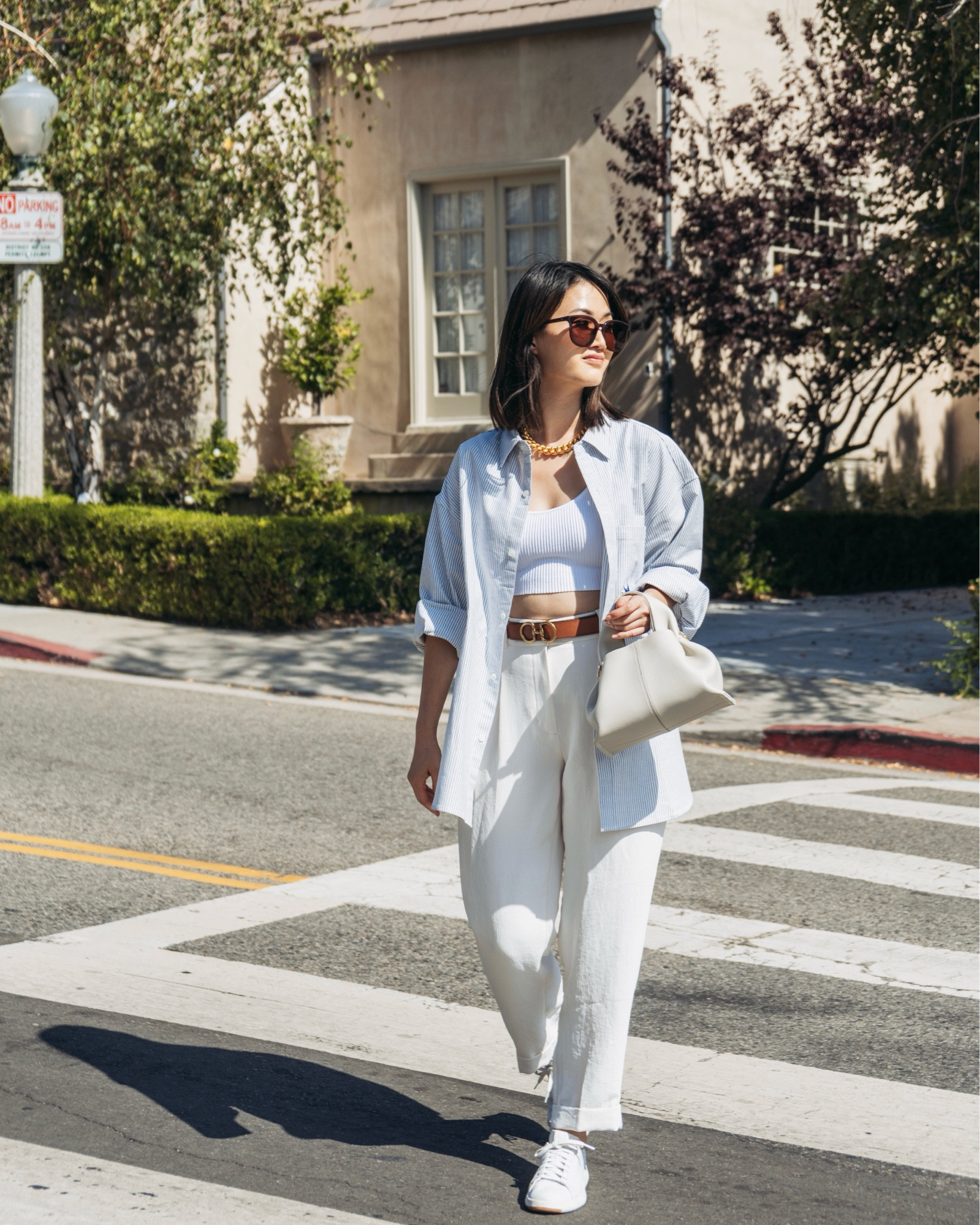 Elevated casual neutral outfit. Lot of items aren’t linkable so I’ve linked some similar items!

Outfit details
Button down: Not So Ape
Crop top: Aritzia Sculpt Knit (not linkable)
Pants: Aritzia Dashwood (not linkable)
Belt: Edited Pieces (not linkable)
Bag: Polene (not linkable)
Necklace: Unknown, but I’ve linked a couple other similar ones
Sunglasses: Gentle Monster (not linkable)
Shoes: Cole Haan

Fall outfit inspo, old money style, old money fall, old money fashion, casual fall outfits 

#LTKfindsunder50 #LTKstyletip #LTKitbag