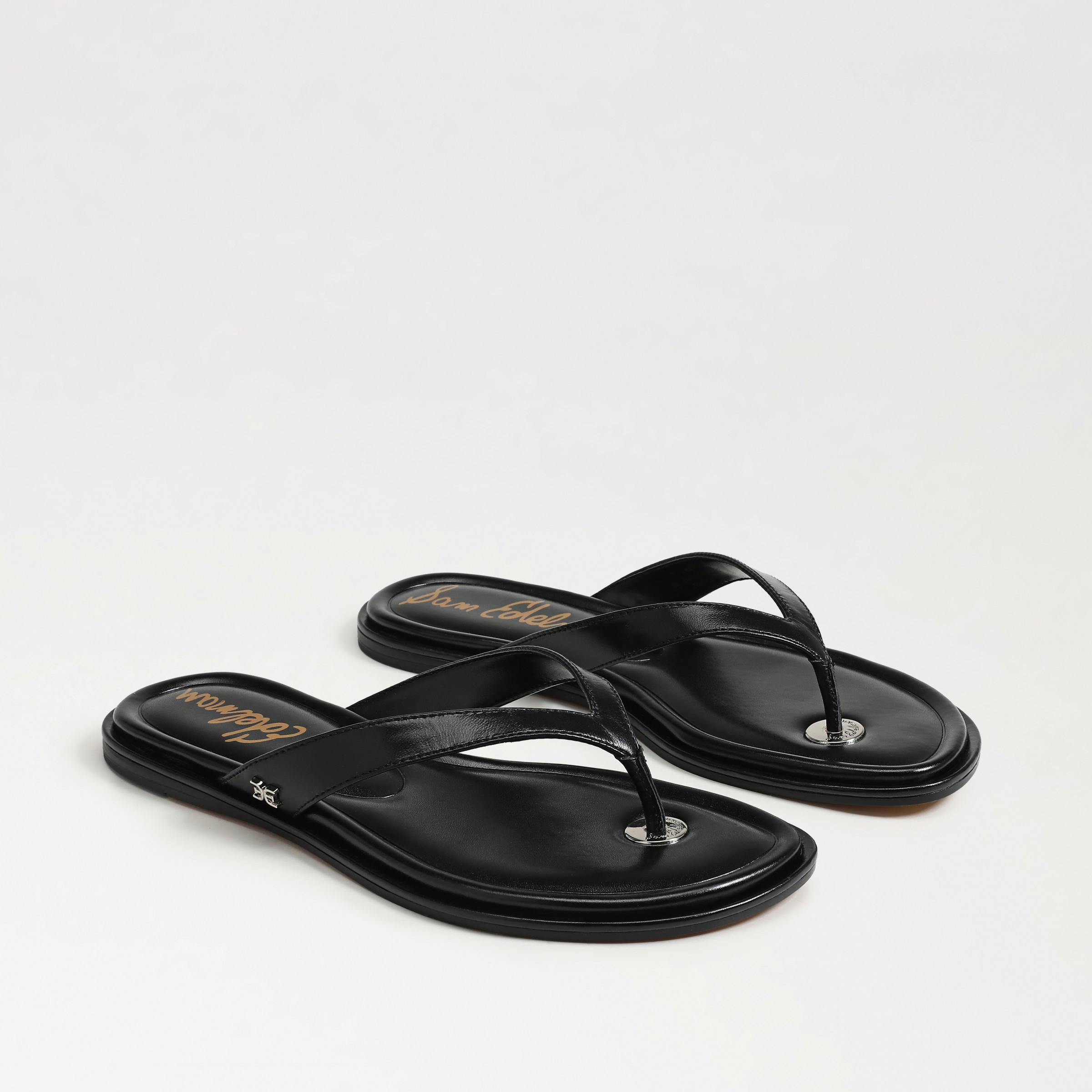 Sam Edelman Remi Leather Flip Flop Black Leather 9.5 | Sam Edelman CA