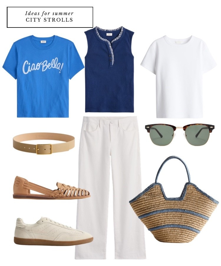 Summer outfit, casual outfit, European travel outfit, preppy summer outfit/ white linen pants, summer t-shirt, blue and white, summer sandals, women’s sneakers, women’s classic clothes, business casual work wear, work outfits, summer outfits

#LTKsummer #LTKjeans #LTKtravel