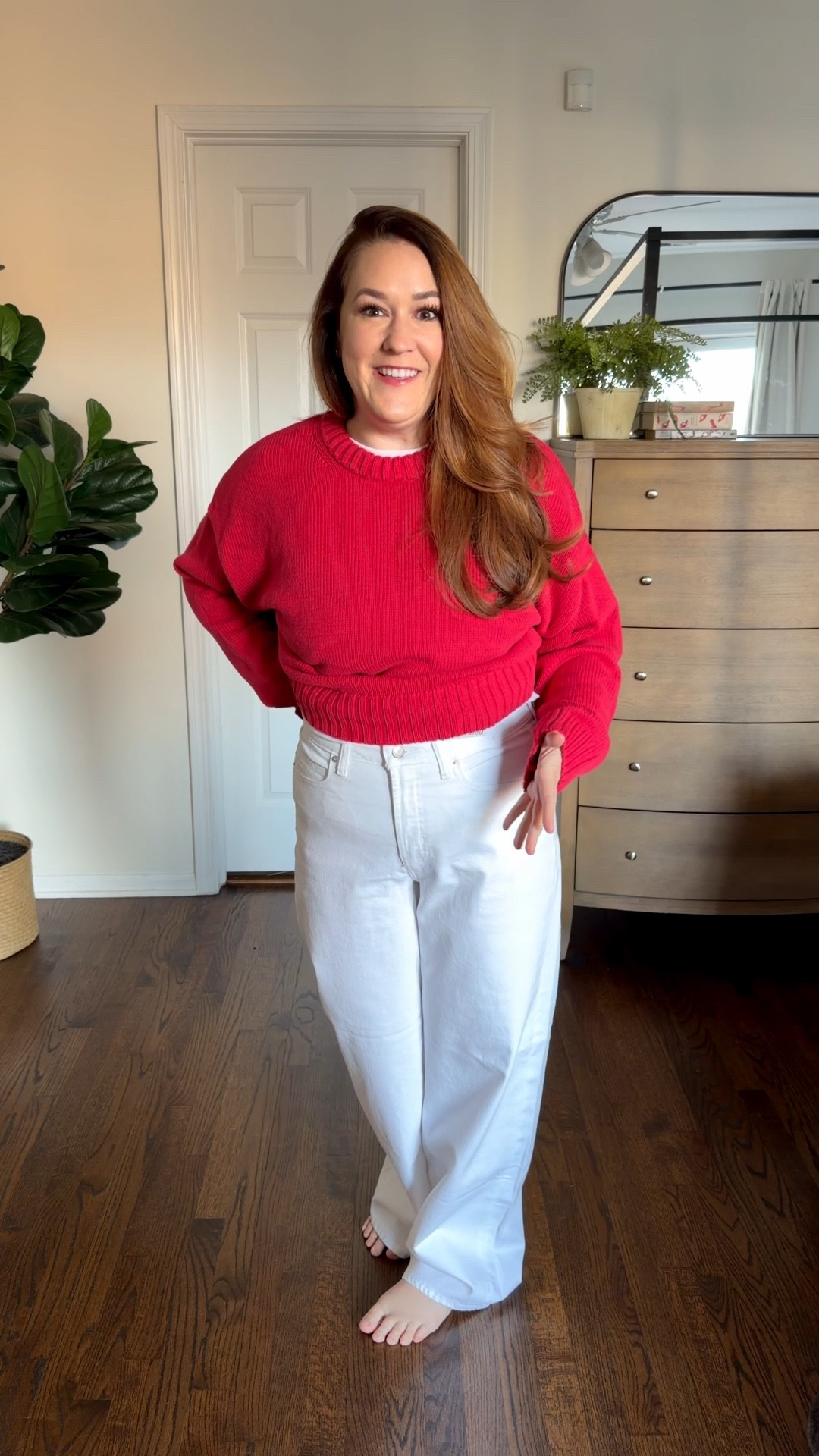 On a mission to find the perfect summer, white jeans and this $22 pair comes pretty close!

Wearing a 12 R, but going to order in 12P for a shorter length. I’m 5’5” for reference.

Red Sweater- Large￼

#LTKMidsize #LTKSeasonal #LTKOver40