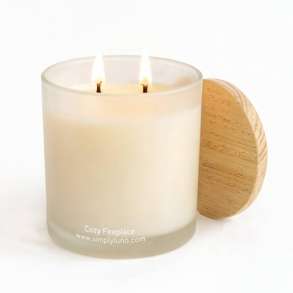 Cozy Fireplace - Vela perfumada de 14 onzas ecológicas de alta calidad de hasta más de 60 horas... | Amazon (US)