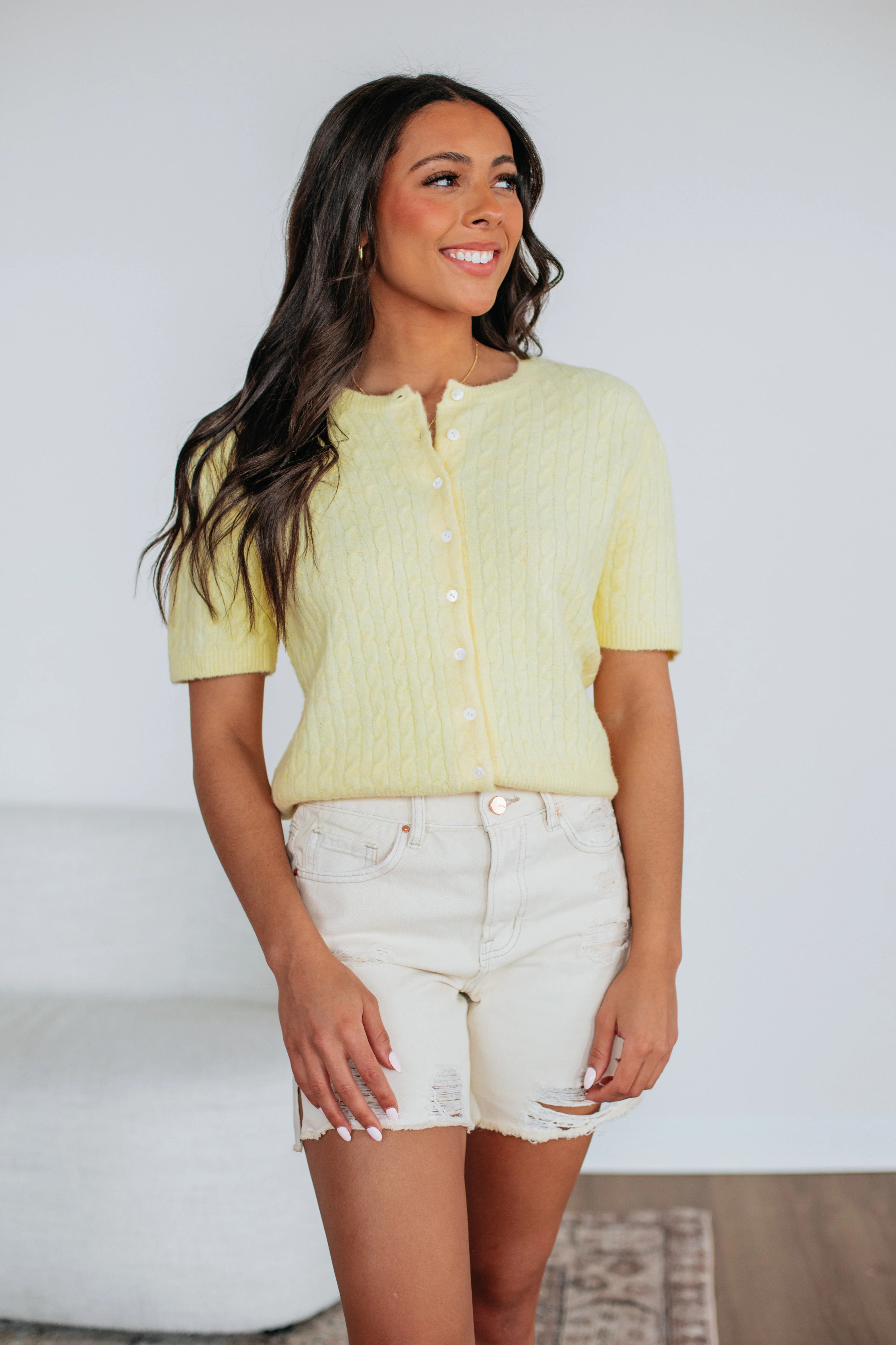 Denise Cardigan Top - Butter | Wild Oak Boutique