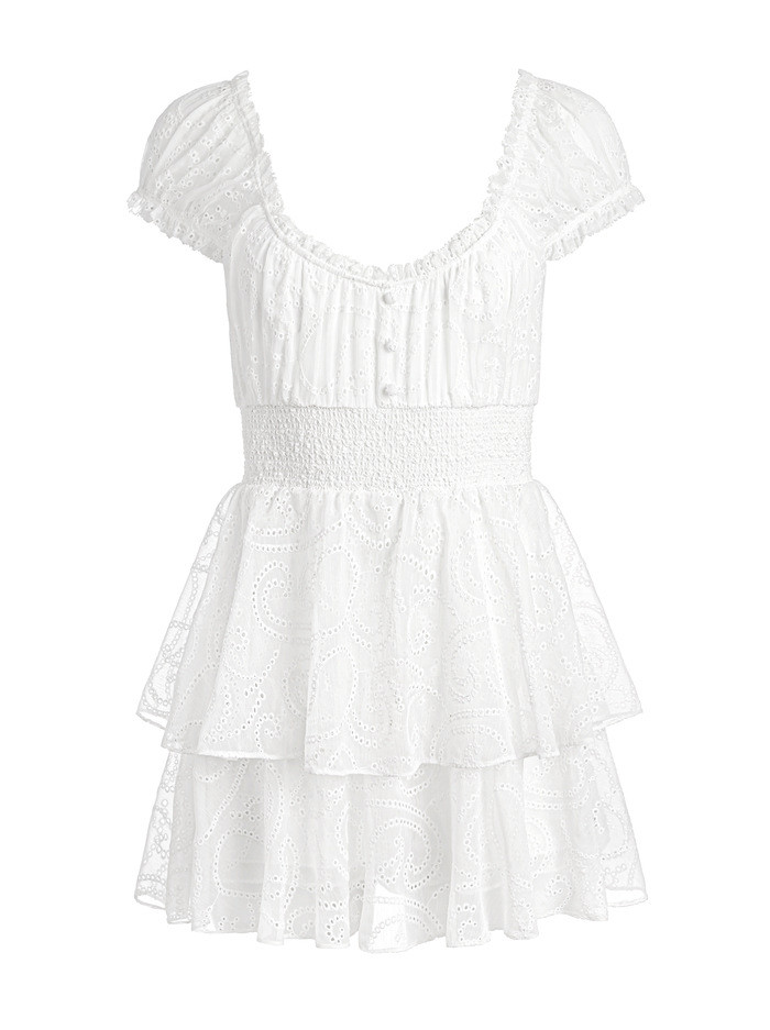 GRACIE RUFFLE ROMPER | Alice + Olivia