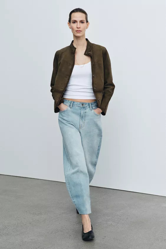 ZW COLLECTION BARREL HIGH-WAIST JEANS | Zara UK