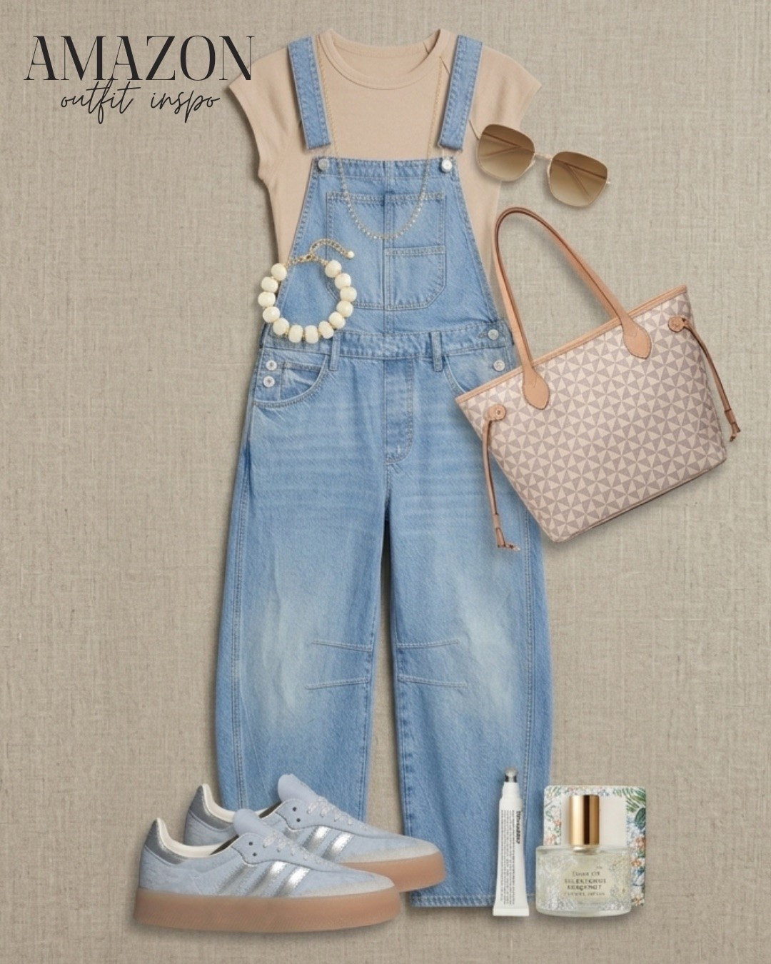 Amazon outfit inspo with elevated accessories to complete the outfit! This top & the overalls are MAJOR bestsellers 🙌🏼✨🤍

#LTKootd #LTKgrwm #LTKdayinmylife