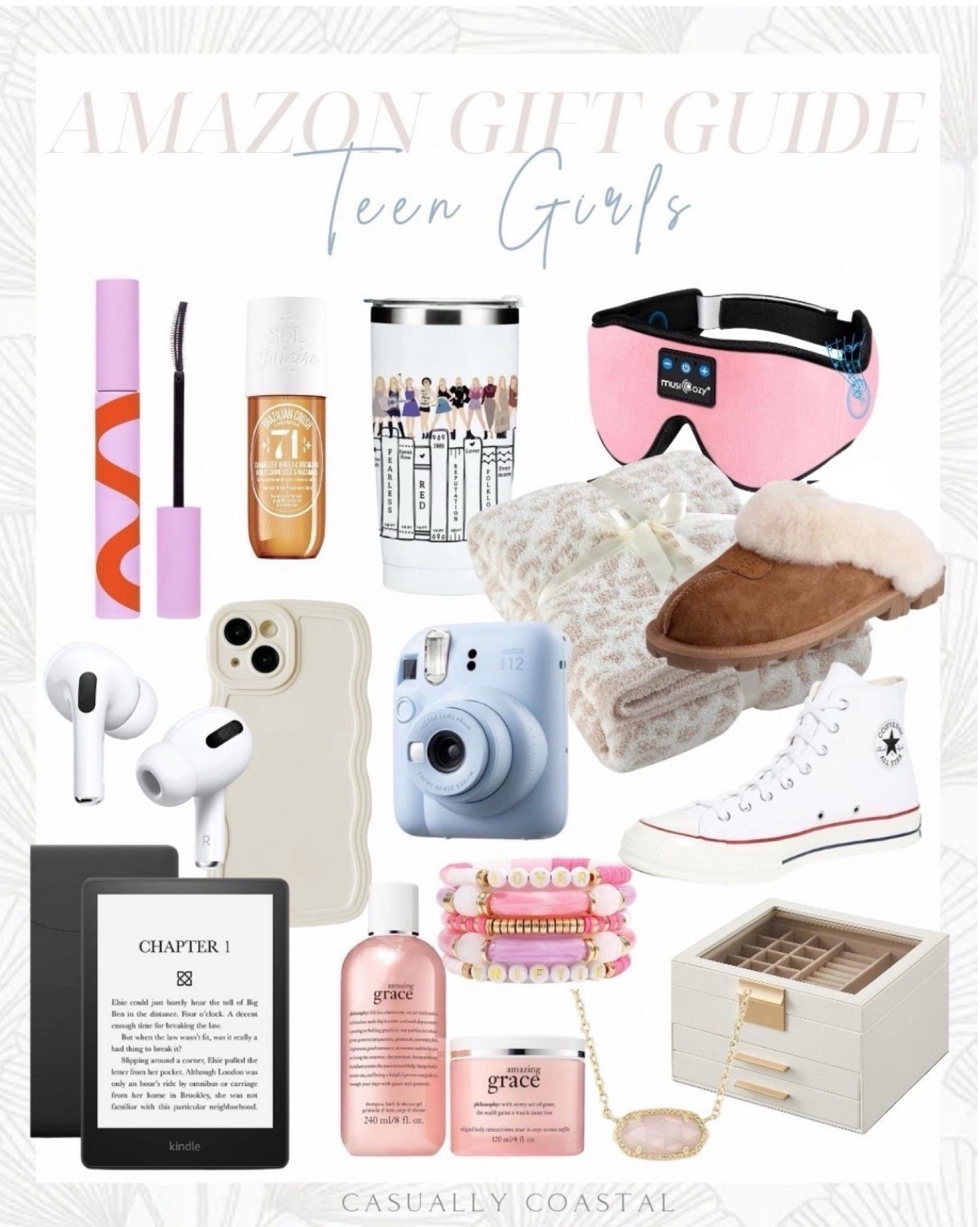Amazon Gift Guide series with ideas for tween girls & teen girls! 
- 
Amazon holiday, Amazon teen, teen gift ideas, tween girl gift ideas, Kendra Scott, Amazon tech, bluetooth headphones, Philosophy, Amazon beauty, Tower 28 mascara, cult favorite, UGG slippers, Converse sneakers, fluffy blanket, Barefoot dreams blanket dupe, iphone case, Sol De Janeiro, Taylor Swift tumbler, Swiftie, bracelet stack, taylor swift gift ideas, Apple Airpods, Kindle, jewelry box, Fuji Instant camera, gifts, gifts for teen girls, gifts for tween girls, jewelry box

#LTKGiftGuide #LTKHoliday #LTKKids