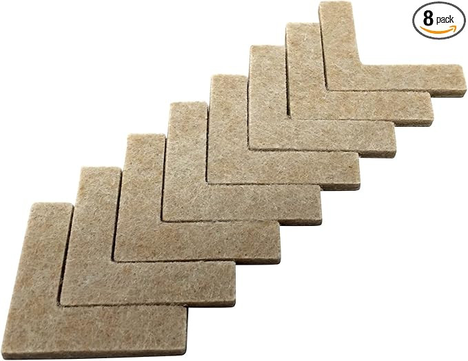 Shepherd Hardware 9816 1-1/2-Inch Heavy Duty Self-Adhesive Felt Corner Furniture Pads, 8-Pack | Amazon (US)