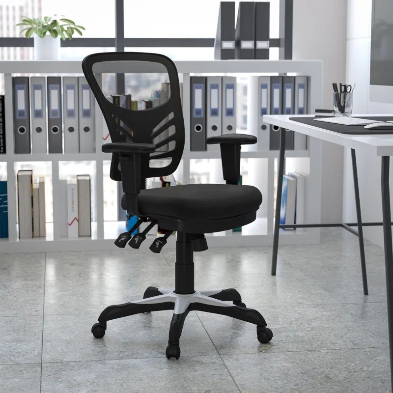 Siyer Mid-Back Mesh Multifunction Ergonomic Office Chair with Adjustable Arms | Wayfair North America