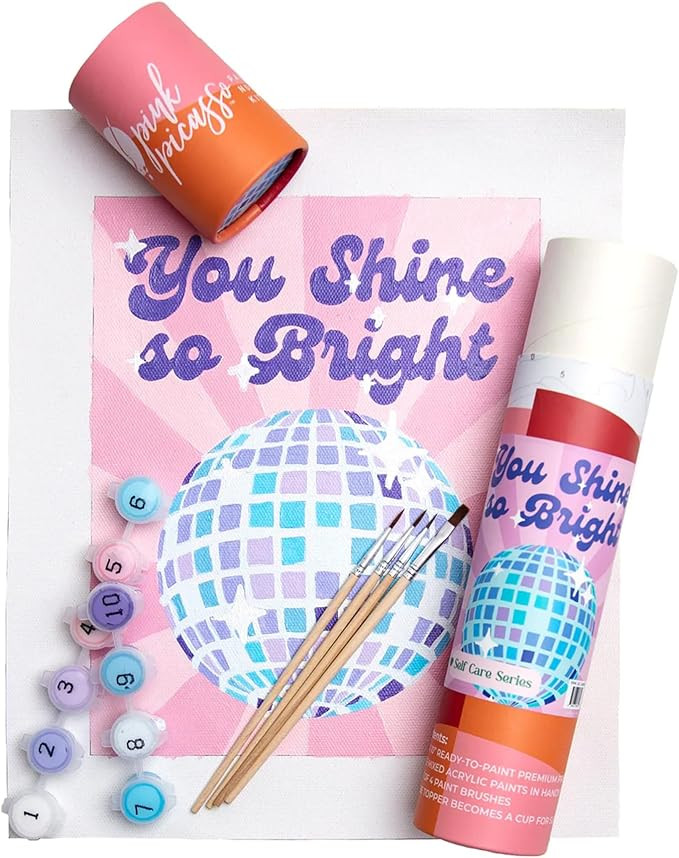 Pink Picasso Kits Self Care Collection Paint by Number for Teens, Tweens, Adults & Beginners | DI... | Amazon (US)