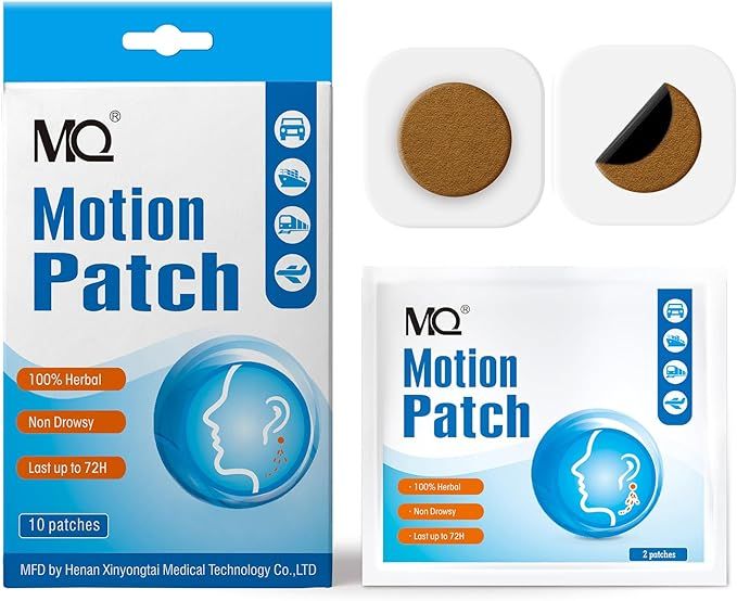 MQ Motion Sickness Patch,10 Count,Non Drowsy Sea Sickness Patches Behind Ear for Cruise Ship Trav... | Amazon (US)