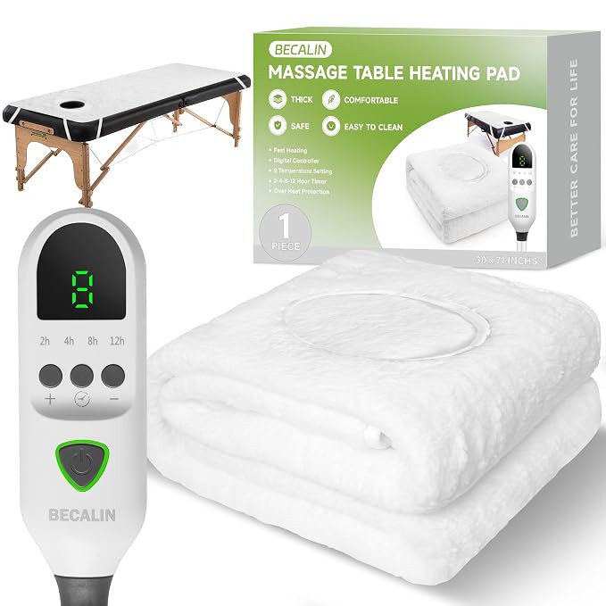 Massage Table Warmer Heating Pad Professional SPA Massage Bed Warmer with Timer, 9 Heat Settings,... | Amazon (US)