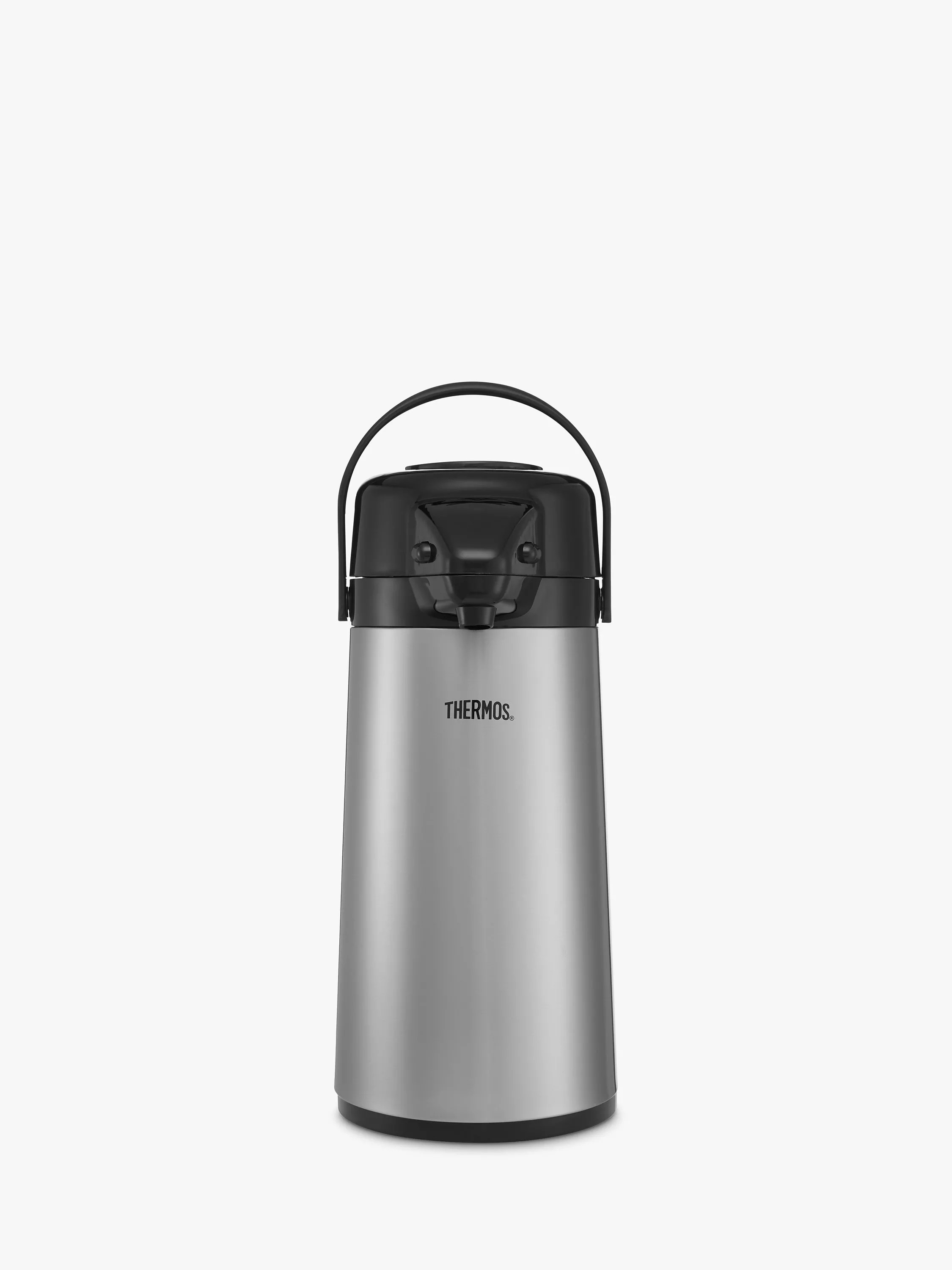 Thermos Stainless Steel Push Button Pump Pot, 1.9L, Silver | John Lewis (UK)