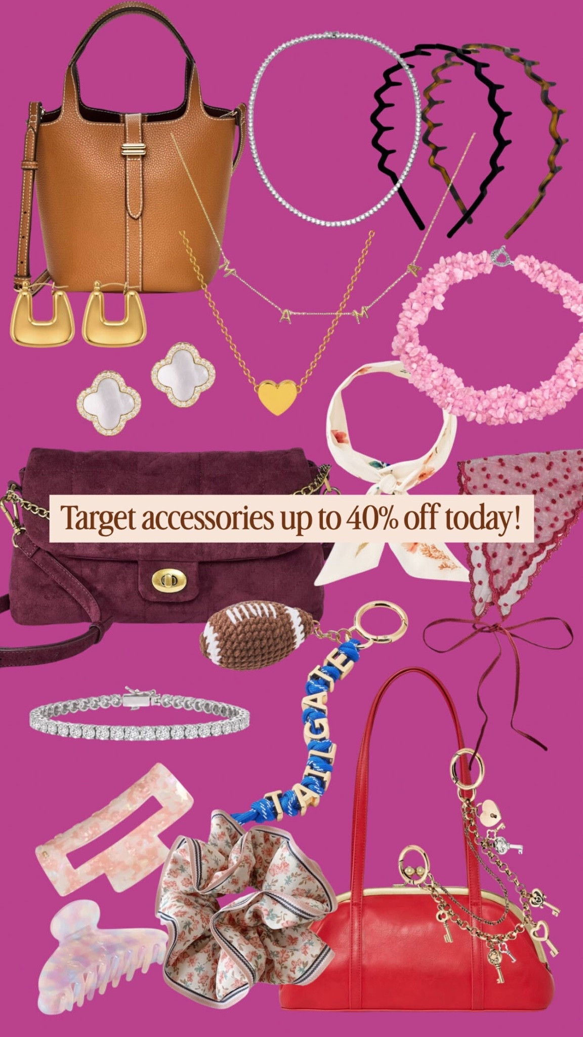 Target accessories are up to 40% off, and there are so many fun bags, jewelry, scarves, headbands, and hair accessories included. I love these pieces for adding a little color and personality to simple fall outfits without spending a ton. Definitely worth checking the sale before the good ones start disappearing. 😉 💖  

 #LTKgrwm #LTKootd #LTKSaleAlert