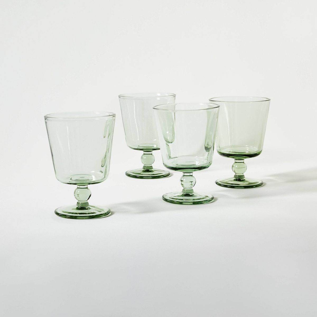 4pc Glass Drinkware Set Green - Threshold™ designed with Studio McGee | Target
