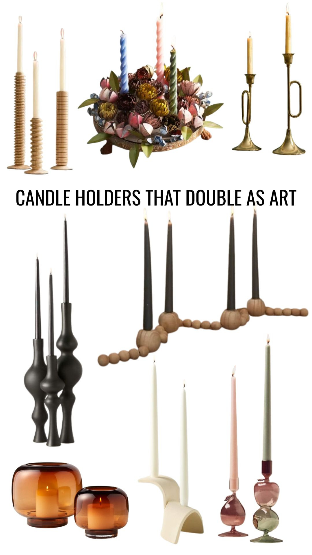 ✨ Cozy season is officially here! As the days get shorter and nights get chillier, I’m leaning hard into candlelight everything — glowing lanterns, sculptural candelabras, and playful holders that make every corner feel warm and inviting. 🕯️🍂

These are some of my favorite fall candle holders that double as art — from ombré glass and modern brass to whimsical fruit-shaped designs. Whether your vibe is modern, rustic, or boho, there’s something here to set the mood. 

 #LTKHome
