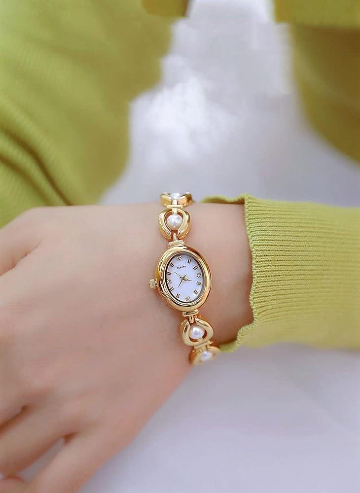 Elegant Pearl Women's Dress Watch Fashion Oval dial Watch Gift Women's Watch Waterproof Watch | Amazon (US)