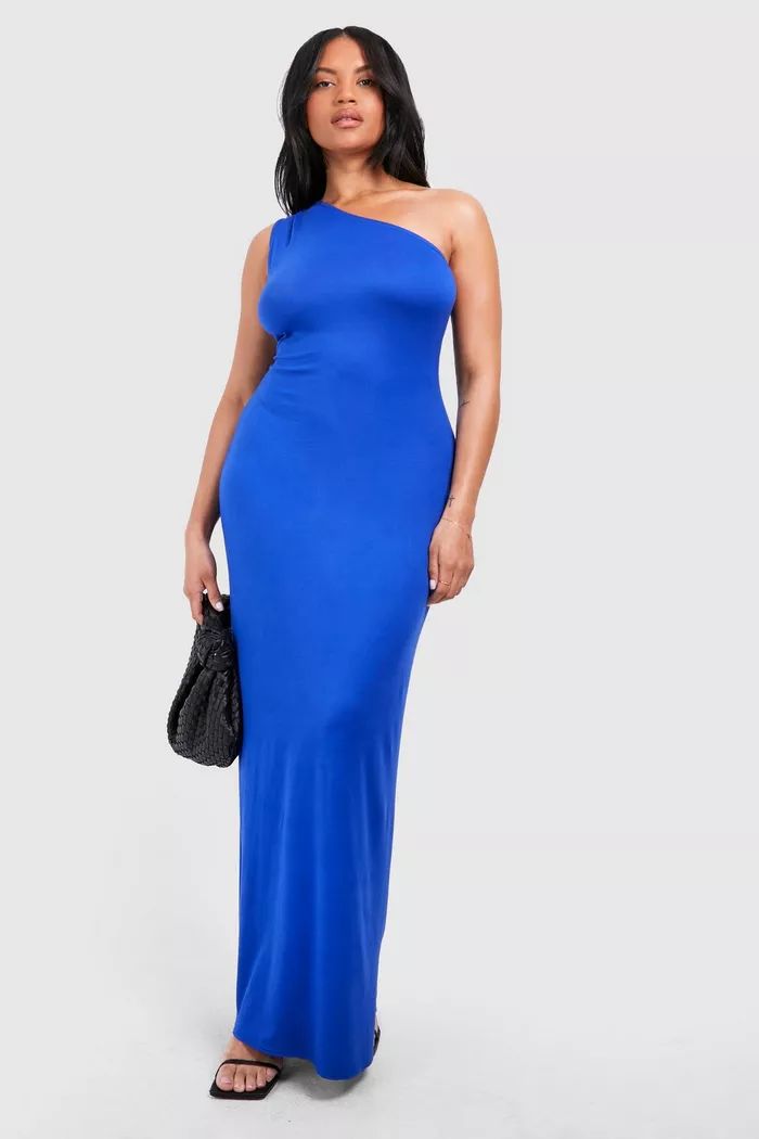 Plus Jersey Knit One Shoulder Maxi Dress | boohoo (US & Canada)