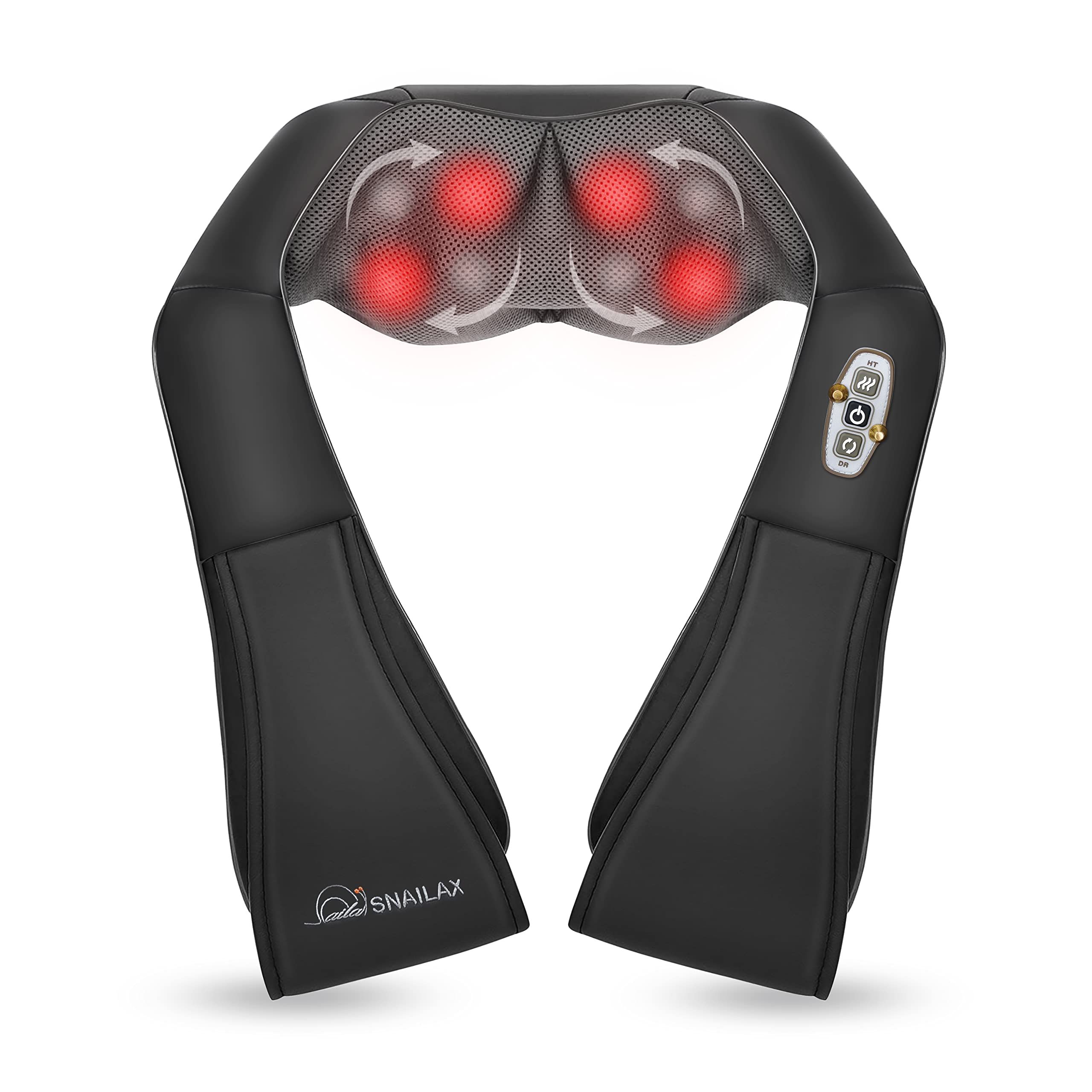 Snailax Shiatsu Neck and Shoulder Massager - Back Massager with Heat, Deep Kneading Electric Massage | Amazon (US)